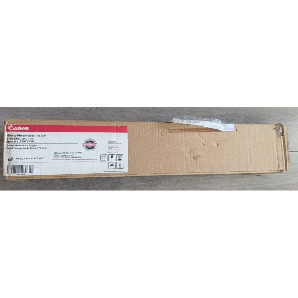 CANON GENUINE 2047V119 GLOSSY PHOTO PAPER 170 GSM 24IN X 100FT 2